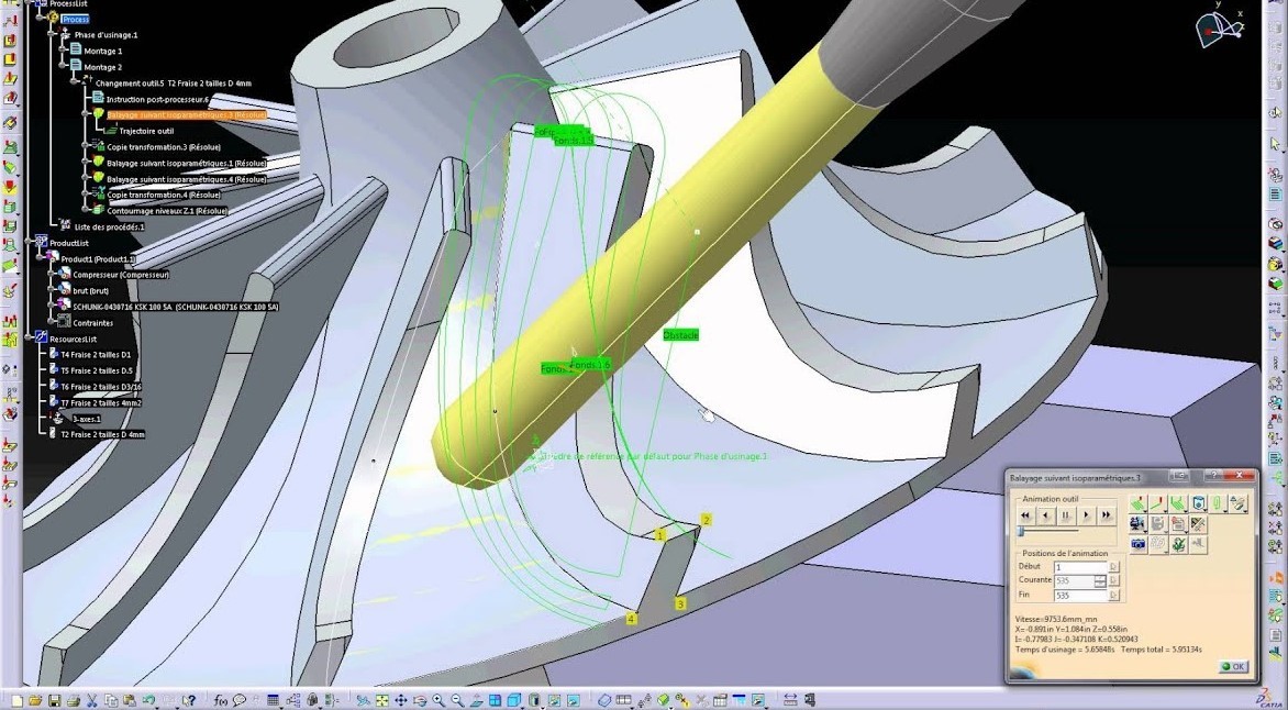 Formation CATIA Fraisage 5 axes – programmation avancée pour l’usinage multi-axes dans l’industrie