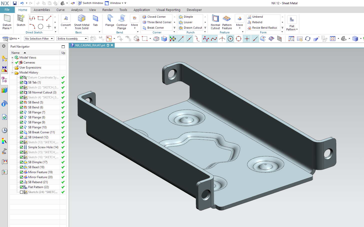 Formation SIEMENS NX – Tôlerie industrielle et conception de pièces pliées